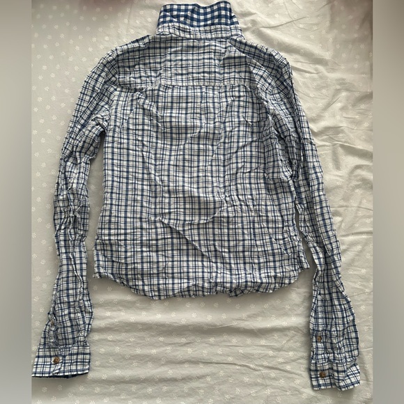 Abercrombie & Fitch Blue and White Plaid Button Up - Picture 3 of 3